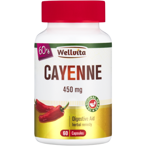 450mg Cayenne Digestive Aid Capsules 60 Capsules