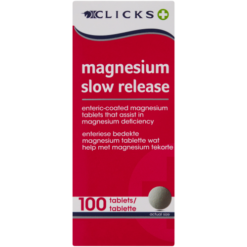 Magnesium Slow Release 100 Tablets