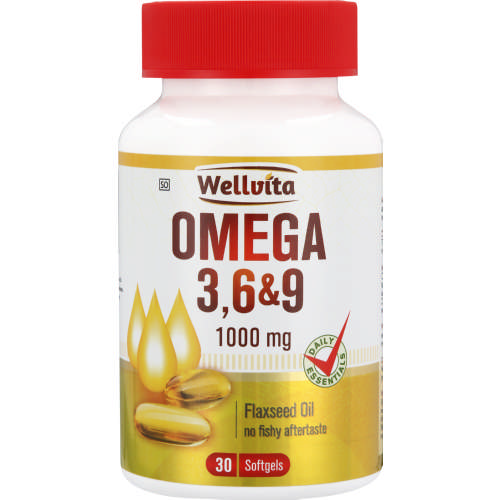 Omega 3,6+9 1000mg Flaxseed Oil Softgels 30 Softgels