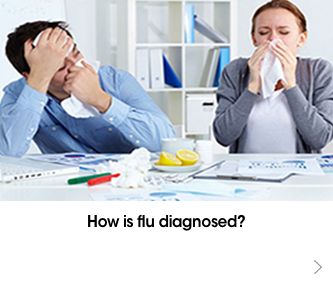 How is flu diagnosed?
