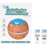 Light Shadow Wooden Aroma Diffuser plus Eucalyptus and Lavender Oils