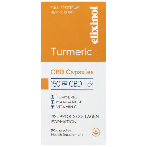 CBD 150mg 30 Caps - Tumeric