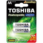 Rechargeable 2600mAH AA 2 Pack
