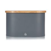 Bread Bin & Cutting Board Nordic Slate Grey