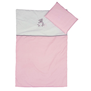 Cot Linen Set Pink Teddy 3 Piece