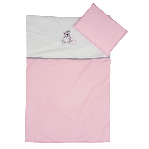Cabbage Creek Cot Linen Set Pink Teddy 3 Piece - Clicks