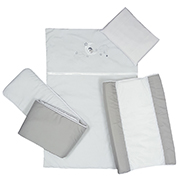 Cot Linen Set Grey 5 Piece