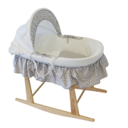 Moses Basket and Stand Grey