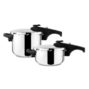 Pressure Cooker 2 Piece Set Stainless Steel
