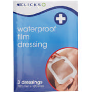 Waterproof Film Dressing 100mm x 120mm 3 Pack