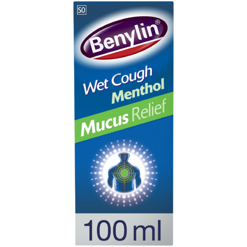 Wet Cough Syrup Mucus Relief Menthol Flavor 100 ml