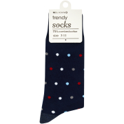 Trendy Navy & Multicolour Polka Dot Socks 7-11