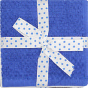 Face Cloth Set Blue, Aqua, White & Charcoal 4 Piece