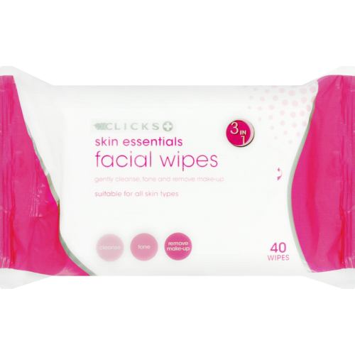 Skin Essentials 3-in-1 Facial Wipes All Skin Types 40 Wipes