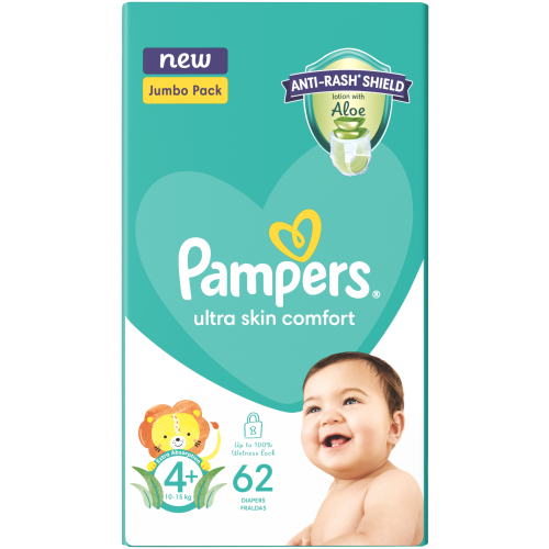 Baby Dry Nappies Jumbo Pack Size 4+ 62's