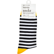 Trendy Yellow, Black & White Socks 7-11