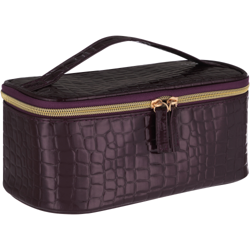 Clicks Moc Croc Vanity Bag Purple - Clicks