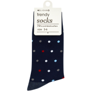 Trendy Navy & Multicolour Polka Dot Socks 3-6