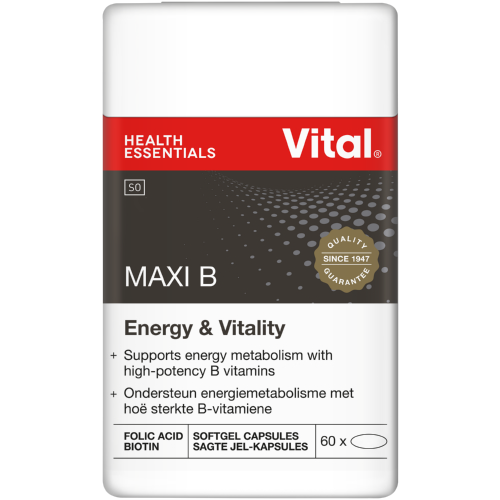 Maxi B With Vitamin C Stress & Energy Support 60 Capsules