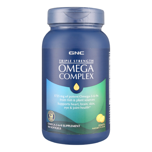 Triple Strength Omega Complex Dietary Supplement Lemon 90 Softgels