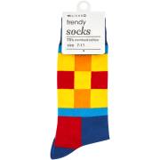 Trendy Blue & Multicolour Square Socks 7-11