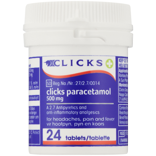 Paracetamol 500mg Tub 24 Tablets