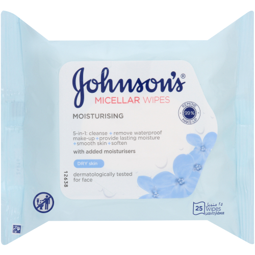 Cleansing Face Micellar Wipes Moisturising Dry Skin Pack Of 25 Wipes