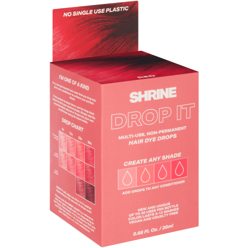 SHRINE DROP IT - Pink Hair Dye Drops - Semi-Permanent Hair Color - 30 Uses  Per Bottle - Vegan & Cruelty Free - 0.68fl oz 