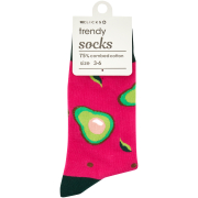 Trendy Avocado Pink Socks 3-6