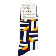 Trendy Aztec Navy & Multicolour Socks 7-11