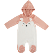 Girls Pink Fleece Sleepsuit Newborn
