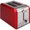 Toaster with Warming Rack Stainless Steel Red