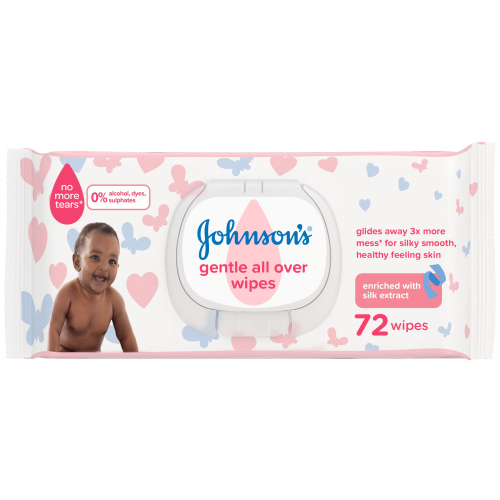 Johnson's Gentle All Over Baby Wipes Pack Of 72 Wipes - Clicks