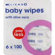 Baby Wipes With Aloe Vera 6 packs x 100 Wipes