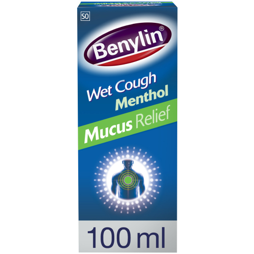 Wet Cough Syrup Mucus Relief Menthol Flavor 100ml