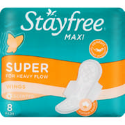 Sanitary Pads Maxi Super Thick Wings Scented Pack Of 8