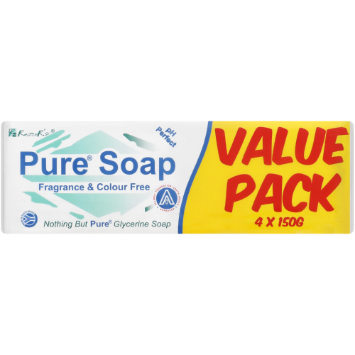 Pure Soap Fragrance & Colour Free Glycerine Soap 150g