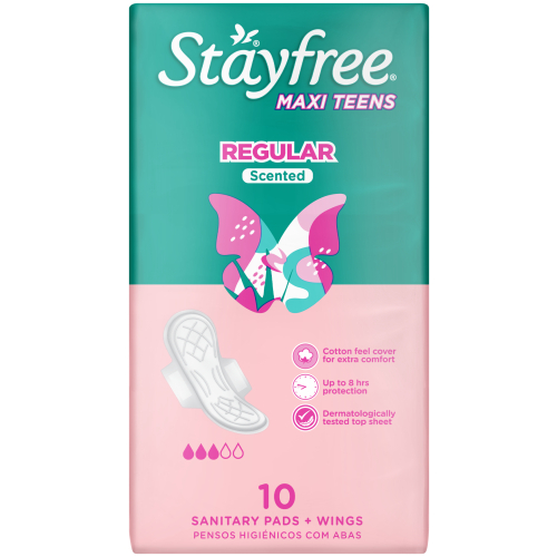 Maxi Teen Sanitary Pads Scented Pack of 10