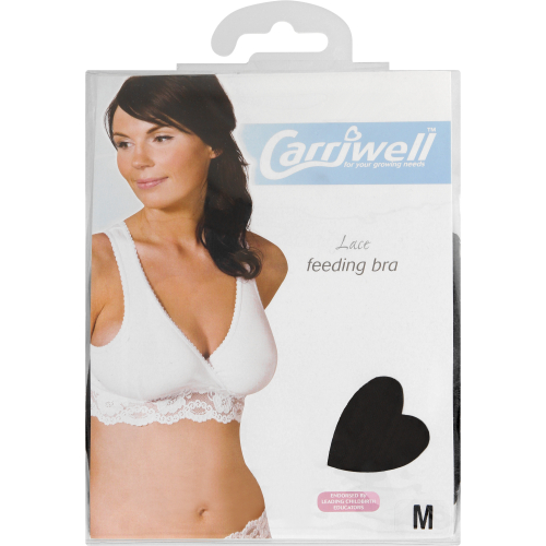 Carriwell Lace Feeding Bra White Medium - Clicks