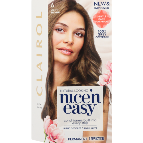 Nice'n Easy Natural Looking Permanent Hair Colour Light Brown 6C
