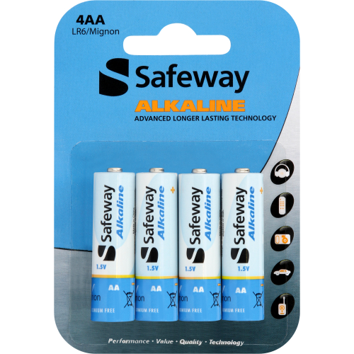 Alkaline AA Batteries 4 Pack