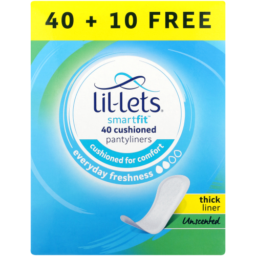 Lil-Lets Everyday Pantyliners Unscented 40 Pack - Clicks