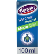 Wet Cough Syrup Mucus Relief Menthol Flavor 100ml