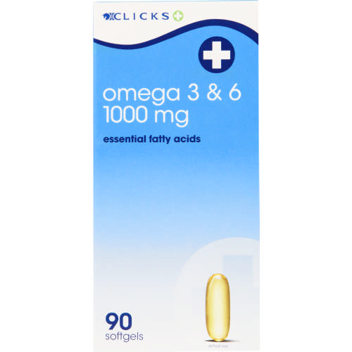 Omega 3 & 6 1000mg 90 Softgel Capsules