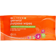 Kids  General Purpose Wipes Orange 50 Wipes