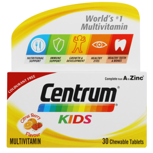 Kids Nutrition Support Citrus Berry 30 Chewable Tablets