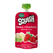 Squish 100% Fruit Puree Banana And Strawberry 110ml