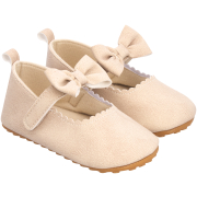 Girls Cream Bow Strap Pump 12-18M