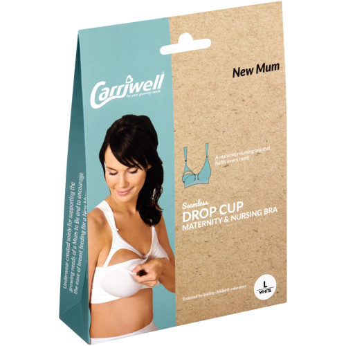 Carriwell Seamless Drop Cup Bra White Large - Clicks
