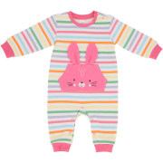 Girls Stripe & 3D Pocket Sleepsuit 0-3M